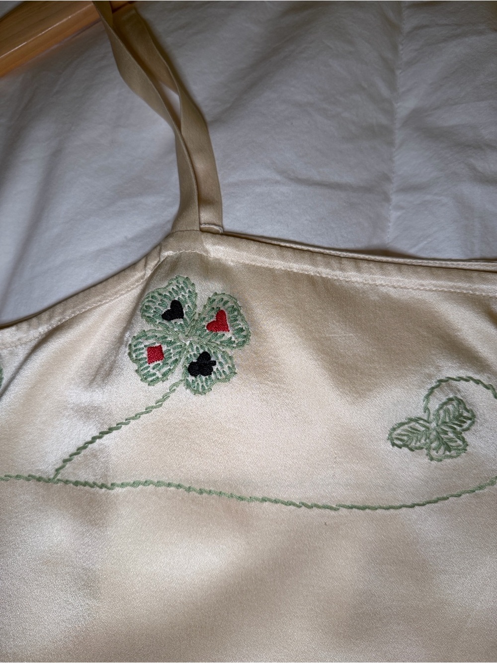 Bode Silk Embroidered Camisole Top - Lucky Draw tank - Picture 5 of 6